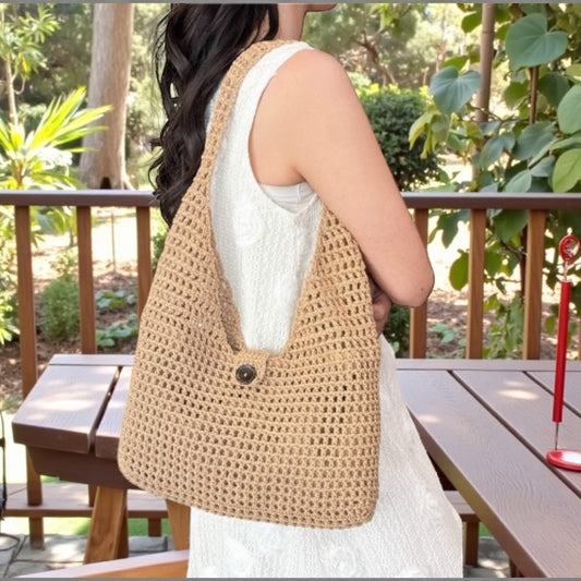 Crochet Shoulder Bag – Lightweight Summer Tote