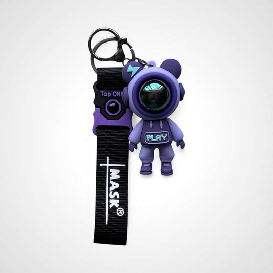 Astronaut Bear Keychain with Strap – Cute Bag & Backpack Charm